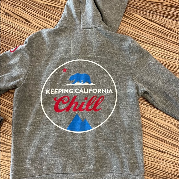 Aviator Nation Heather Grey 5 Stripe Hoodie size Large - Picture 5 of 6